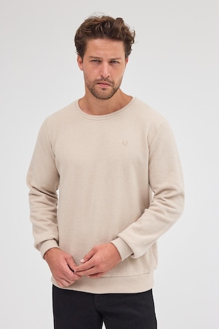 Mmetalic Erkek Bej Standart Fit Normal Kesim Pamuklu Basic Bisiklet Yaka Sweatshirt Mtlce113-bej Bej