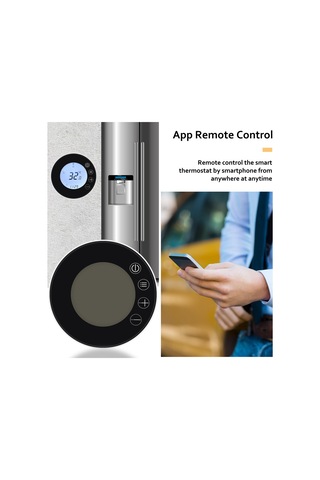 Moveevo Beyaz Wifi Lcd Termostat Gb Elektrikli Isıtma İçin - Uzak Kumanda Ve Alexa/google Ses Kontrolü Desteği