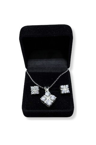 Oya Silver Gümüş Işıltı Dörtlüsü Set&takım