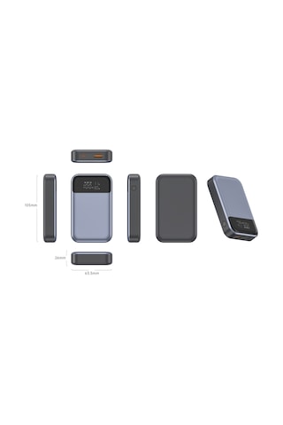 Nettech Nt-pw36 Pd 30w+ 33w 15w 10000 Mah Taşınabilir Powerbank Gri Gri