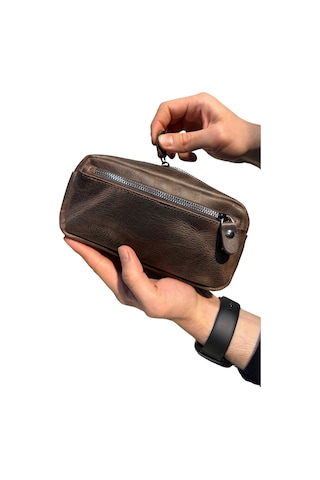 Mft Leather Design Hakiki Deri Erkek Çanta El Portföyü Raven 2501 Kahverengi