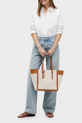 Tommy Hilfiger Keten Karışımlı Omuz Askılı Kanvas Çanta Kadın Çanta Aw0aw18829 Gb8 Bej