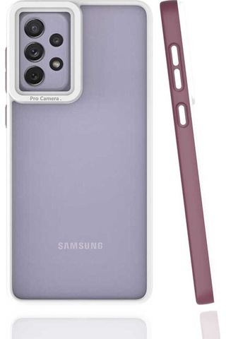 Samsung Uyumlu Galaxy A73 Kılıf Zore Mima Kapak Mürdüm