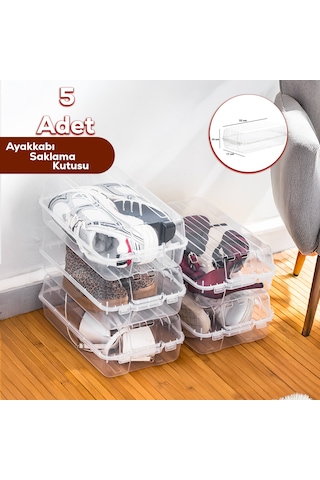 Porsima 3196 5 Adet Kadın Ve Çocuk Ayakkabı Saklama Kutusu