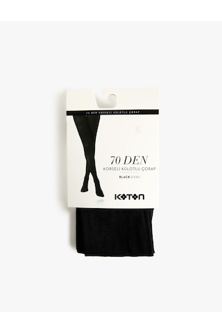 Koton 70 Den Korseli Külotlu Çorap Siyah 7wak80259aa