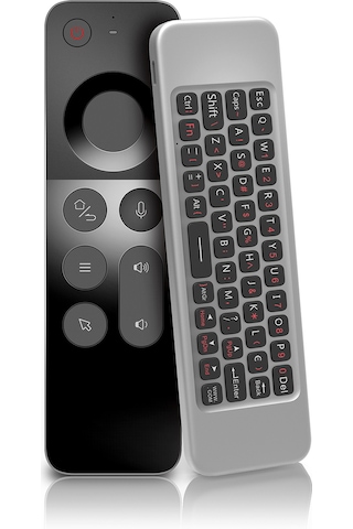 Skycity Siyah 2.4g Kablosuz Gyroskoplu Sesli Kumanda Klavye, Entegre Kamera Öğrenme, Android Tv Kutusu Ve Akıllı Tv İçin Uyumlu