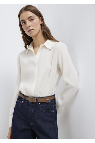 Mavi - Tencel Liyosel Karışımlı Ekru Gömlek 1211374-70057 Ekru