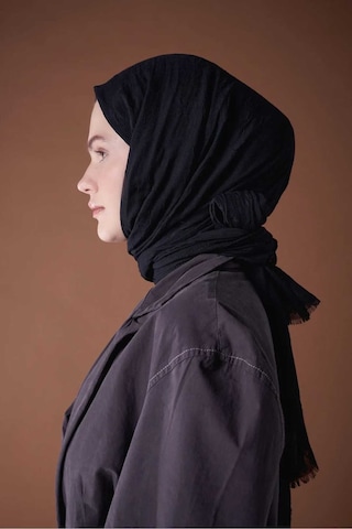Bambu Şal Tesettür, Pamuklu, Hafif, Rahat, Şık, Yüksek Kalite, Hijab, Shawl, Original, Lux Siyah
