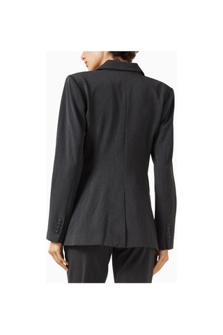 Good American Sculpted Blazer, Kadın Zarif Bel Kesimli - Modern Şık Ceket Koyu Gri