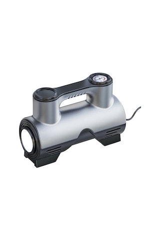 Symbee 12v Araba Lastik Pompa, Led Işıklı Otomatik Durdurma, 3 Fişli El Tipi Hava Makinesi Otomobil Genel Kullanım , Gümüş-siyah St-211