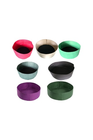 80x30cm 150l Keçe Dikim Varil Kapalı Dış Yuvarlak Bitki Çantası Dokumasız Fide Çantası Siyah