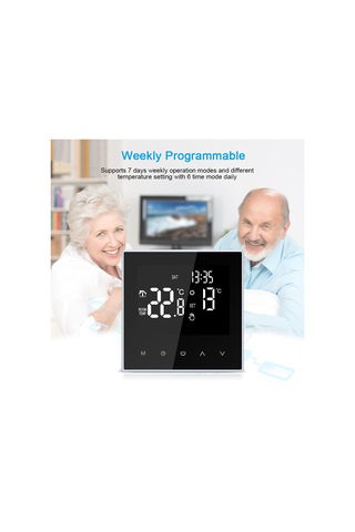 Leezsing Akıllı Termostat Dijital Sıcaklık Kontrol Cihazı Haftalık Döngü Programlanabilir Elektrikli Yerden Isıtma Ev Okul Ofis Otel 16a Geniş Lcd Ekran