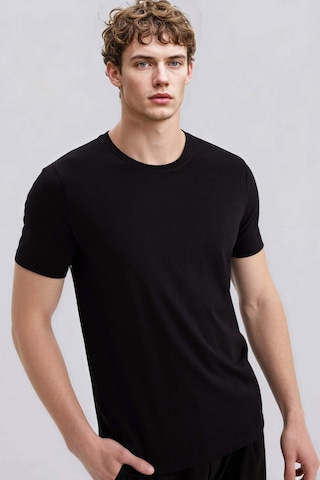 Defacto Slim Fit Tişört M6606az26spbk81 Siyah-bk81