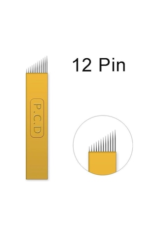 P.c.d 12 F Blade Gold Microblading İğnesi 10 Adet Diğer