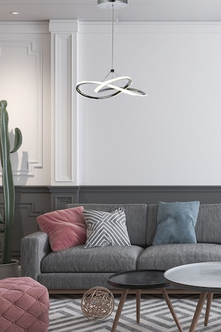 Power Led Avize Mutfak Koridor Çocuk Oturma Yatak Odası 3 Renk Gün Işığı-beyaz-sarı Işık -krom Gövde Krom
