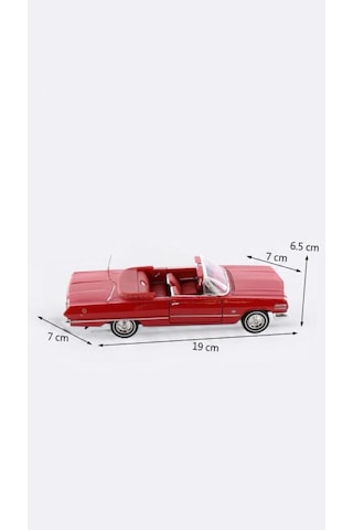 Welly 1:24 Ölçekli Lisanslı Orjinal 1963 Chevrolet Impala Kapıları Açılabilir Model Oyuncak Araba