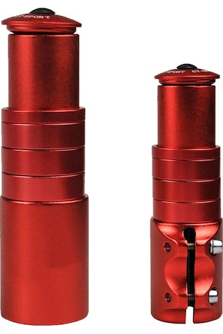 Hombey Mountain Bike Fork Kolu Yüksekliği Artırıcı, Yüksek Ayarlı Bisiklet Erişoryası, Kol Konumu Düzenleyici, Dayanıklı Bisiklet Aksesuarı Kırmızı