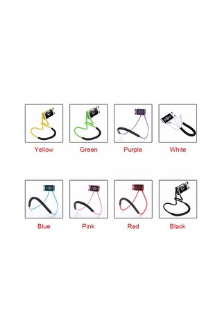 Mufunye Esnek Bükülebilir Boy Uzunlaştırılmış Boyun Bağlı Telefon Tutucu, 360 Döner, El Serbestliği Sağlar, Siyah, Ev Ve Masa Üçün Evrensel Kullanım