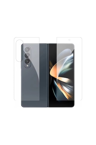 Samsung Galaxy Uyumlu Z Fold 2 5G Ön-Arka 360 Fullbody Darbe Emici Kaplama ve Hd Ekran Koruyucu