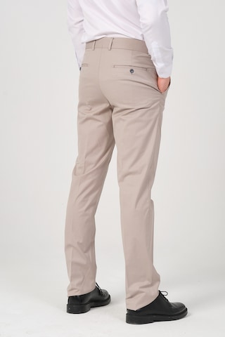 Erkek Regular Fit Kumaş Pantolon Krem