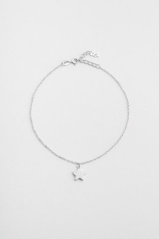 Deniz Yıldızı 18 Ayar Beyaz Altın Kaplama 24 Cm Gümüş Hal Hal Beyaz