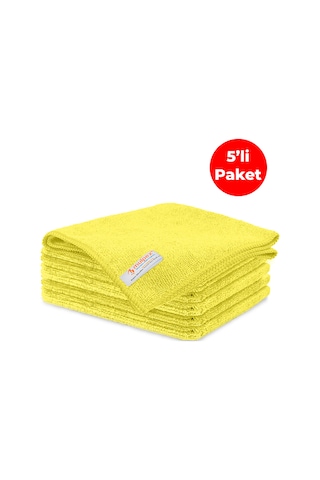 Mulpex Mikrofiber Genel Temizlik Bezi Sarı 40X40 cm. - 5 Adet