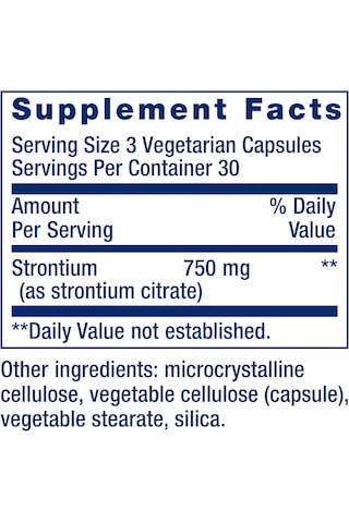 Life Extension Strontium Caps 750 Mg 90 Vegetariban Capsules Dmmedicine Usa Menşeii