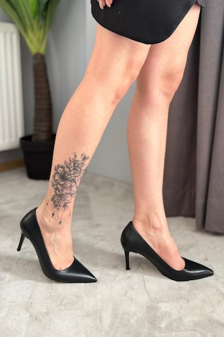 Preshley Kadın Adel Siyah Cilt İnce Topuklu Stiletto Siyah