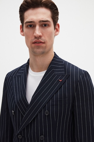 D's Damat Ds Damat Regular Fit Lacivert Çizgili Kruvaze Takim Elbise 4hf05ort01588 Lacivert