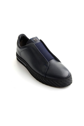 Bambi Lacivert Antik Hakiki Deri Erkek Sneaker E01610197141