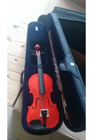 Valeria-Paganini Tam Boy 4/4 Kırmızı Keman Seti-Kutu-Yay-Reçine