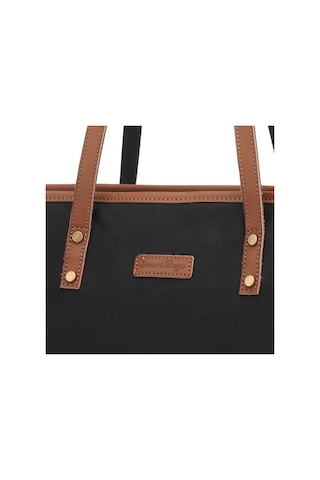 Kanvas Kumaş Kadın Omuz Çantası Smart Bags 1330 Siyah