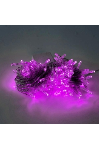 Mor Led Peri Dize Işıklar 7 Renk Pil Kumandalı Açık Hava Su Geçirmez Led Dize Işık Noel Doğum Günü Ev Partisi Dekoru Lamba 10m