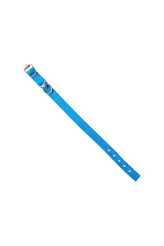 Savex Dokuma Köpek Boyun Tasması Mavi 4 70 Cm Fosforlu Sarı