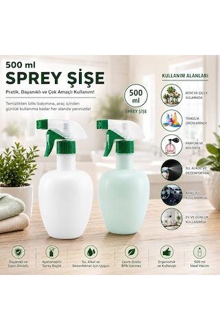Krt-1136 Elma Sprey Şişe Plastik 500ml - 50'li Paket Diğer