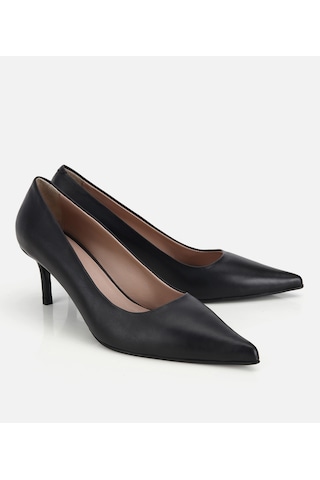 Hotiç Kadın Deri Siyah İnce Kısa Topuklu Stiletto 01ayh313010a100 01ayh313010a100 Siyah