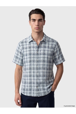 Lcwaıkıkı Classic Yeşil Regular Fit Ekose Armürlü Erkek Gömlek