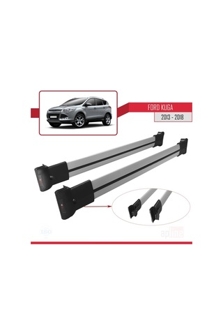 Ford Kuga 2013-2018 Arası Fly Model Ara Atkı Tavan Barı Gri