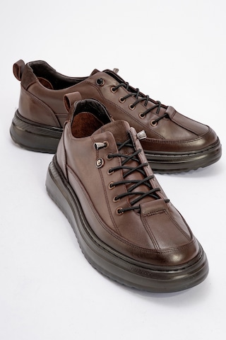 Pierre Cardin Erkek Kalın Taban Comfort Casual Ayakkabı Gerçek Deri Pc 90402 Kahverengi Null Kahverengi