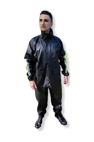 Geborgenheit Reflektörlü Cepli Motorcu Kalın Motosiklet Yağmurluk