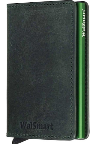 Walsmart Slim Crazy Akıllı Mekanizmalı Cüzdan Hakiki Deri