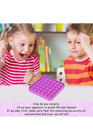 Wezone Mor Kare Silikon Zihinsel Oyun: Stres Azaltıcı, Sonsuz Eğlence, Yeniden Kullanılabilir Dürtü Oyuncak Mor
