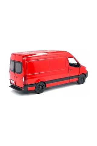 Kinsmart Mercedes-benz Sprinter 1:48 Ölçek Metal Çek Bırak Oyuncak Minibüs - Kırmızı Model Araba