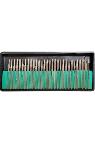 Merttools Elmas Camcı Seti 30 Parça Matkap Ucu Ahşap Oyma Freze Gravür Drem