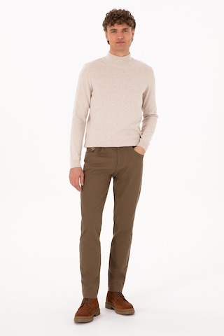 U.S. Polo Assn. Erkek Haki Slim Fit Kanvas / Chino Pantolon 50310340-VR027
