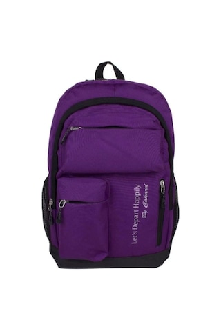 20101 Okul Sırt Çantası Baskılı Mor Renk 43x30x16 Cm