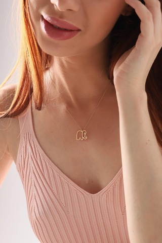 Miletkuyumculuk 14 Ayar Altın Fil Kolye