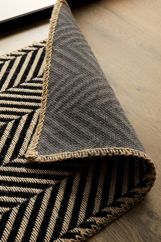 Ocean Home Textile Siyah Renk Balıksırtı Jüt Paspas 50 x 70 CM