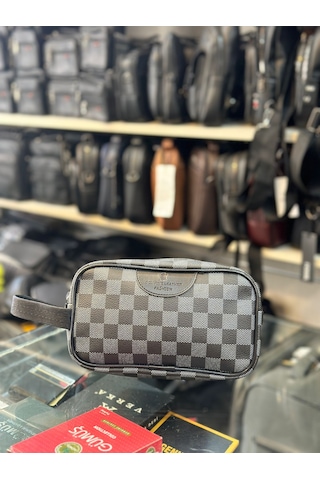 Trg Polo Gri Dama Desen El Portföy Çanta Gri