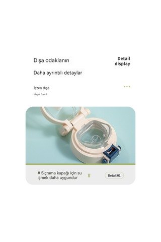 Tuomeng Paslanmaz Çelik Termos Bardak, Güzel Görünümlü Öğrenci Su Bardağı, Basit, Taşınabilir, Açılır Kapaklı, Kullanışlı Bardak, 460ml, Gri